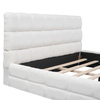 Upholstered Platform Bed With Headboard