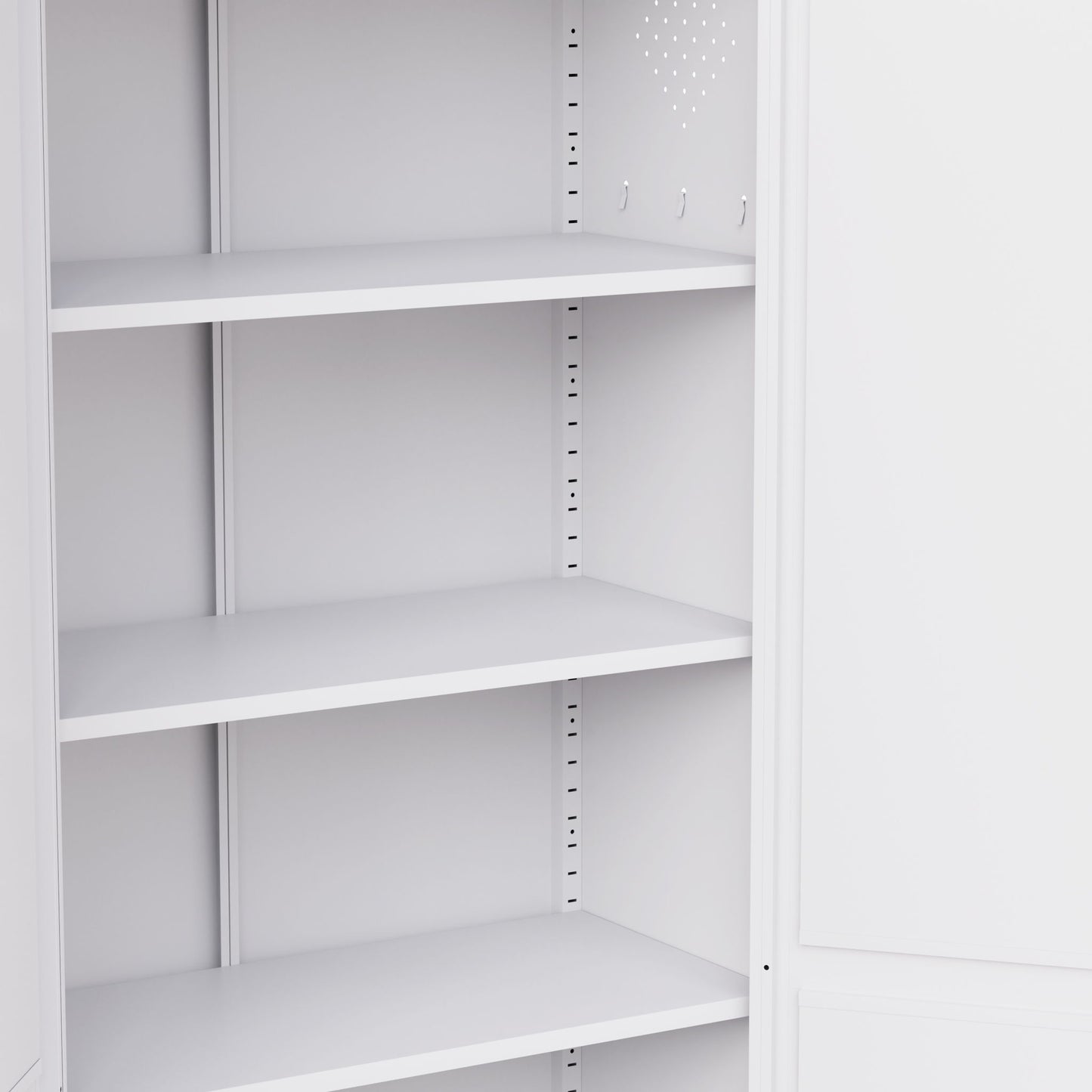Kitchen Pantry Cabinet With Doors, Heavy-Duty Freestanding Storage Organizer With 5 Adjustable Shelves, Tool Free Assembly - White