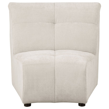 Oliver - 5 Piece Upholstered Sectional Sofa With Curved Silhouette - Ivory
