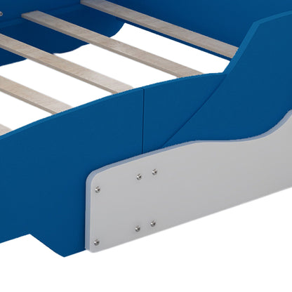 Race Car-Shaped Platform Bed With Wheels