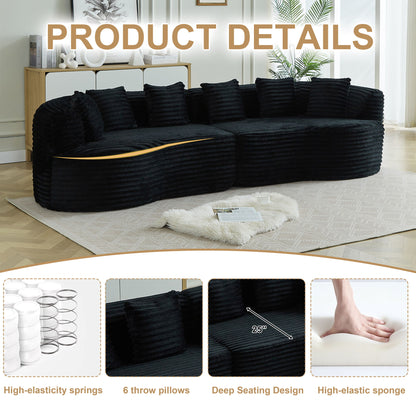 Sectional Sofa, Oversized 4 Seater With Deep Seat Design