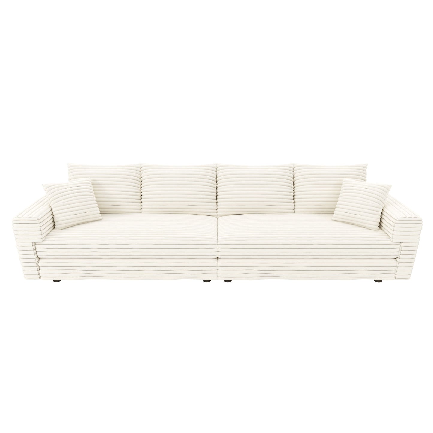 4 Seat Sofa, Modern Comfy Upholstered Sofa Cloud Couch, Deep Seat Couches With Soft Pillows