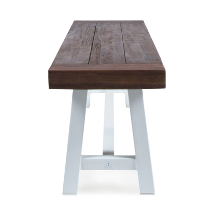Tranquilizer - Outdoor Acacia Wood Bench With Slat Panel Design