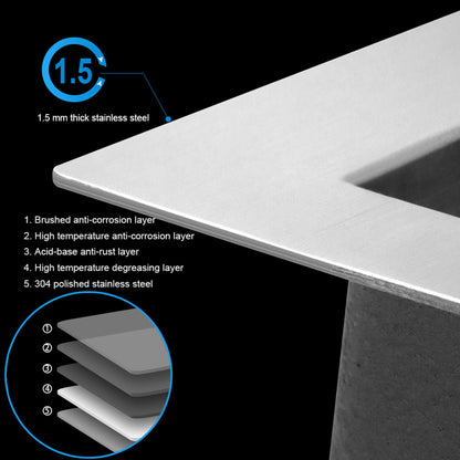 Modern Undermount Stainless Steel Kitchen Sink 16 Gauge, Deep Single Bowl