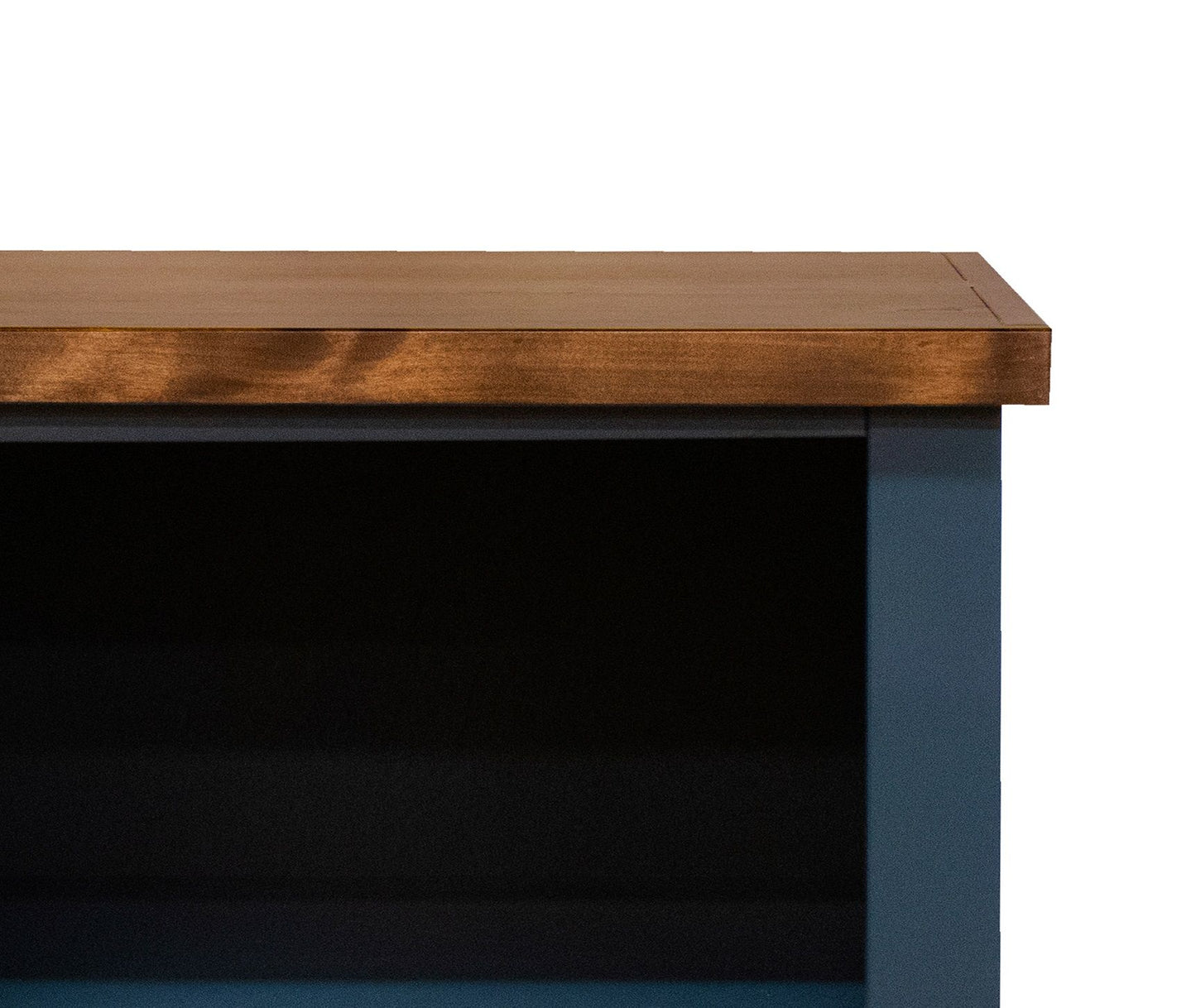 5 Shelf Bookcase - Blue Denim / Whiskey