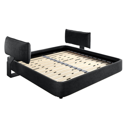 Cloud Bed Frame With Oversized Padded Movable Headboard