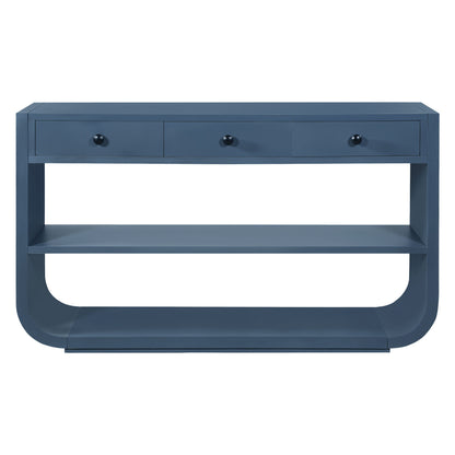 Console Table With 3 Soft Close Drawers & 2 Open Shelves