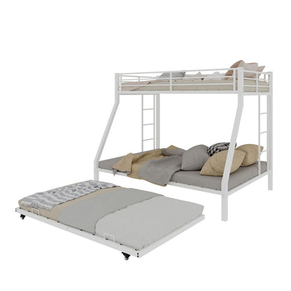 Bunk Bed For Kids, Convertible Frame With Ladders & Guardrail