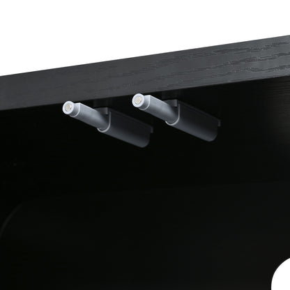 Curved Edge TV Stand With Large Cabinets