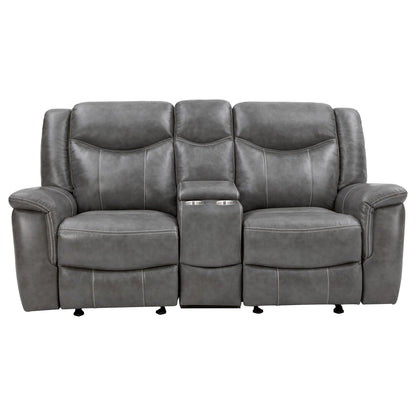 Carmen - Cool Motion Loveseat With Storage, With Reclining Function And Built In Storage - Gray