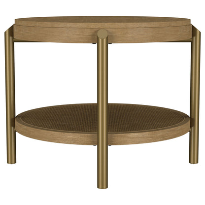 Benson - Round Table With Storage Shelf