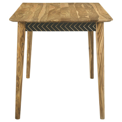 Senko - 5 Piece Counter Dining Set With Upholstered Chairs - Antique Espresso
