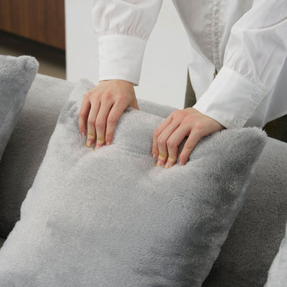 Modern Curved Sofa With Pillows