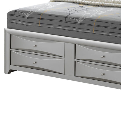 Modern Design Storage Bed With Bookcase Headboard