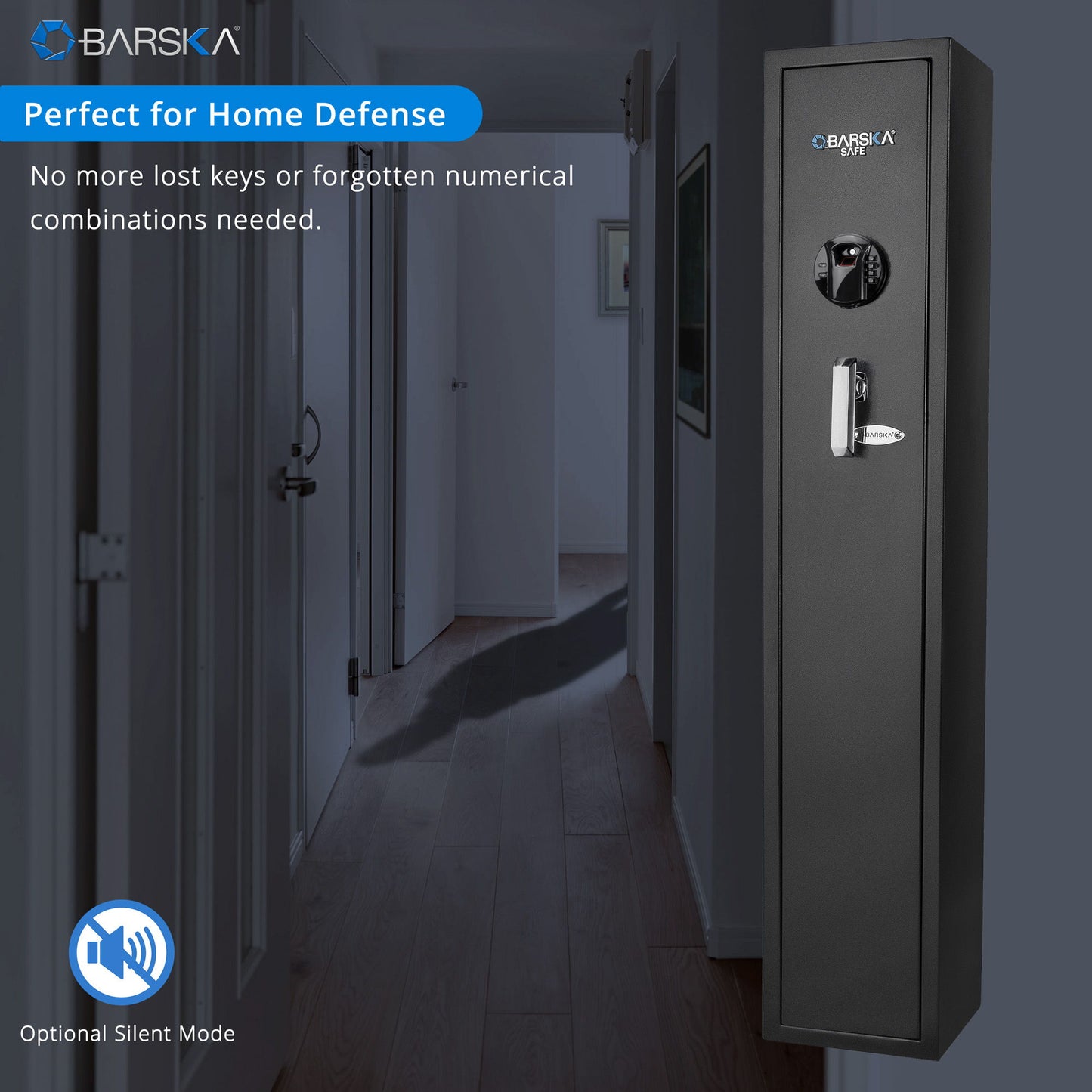 1.83 Cu Ft Biometric Keypad Rifle Safe - Black