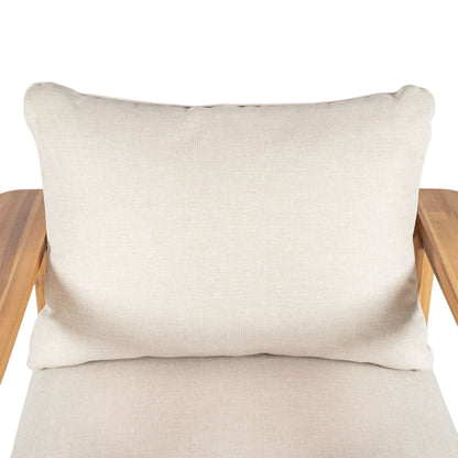 Terassi - Outdoor Lounge Chair (Set of 2) With Cushions - Beige / Light Teak