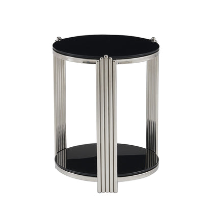 Round Table With Double Layer Storage