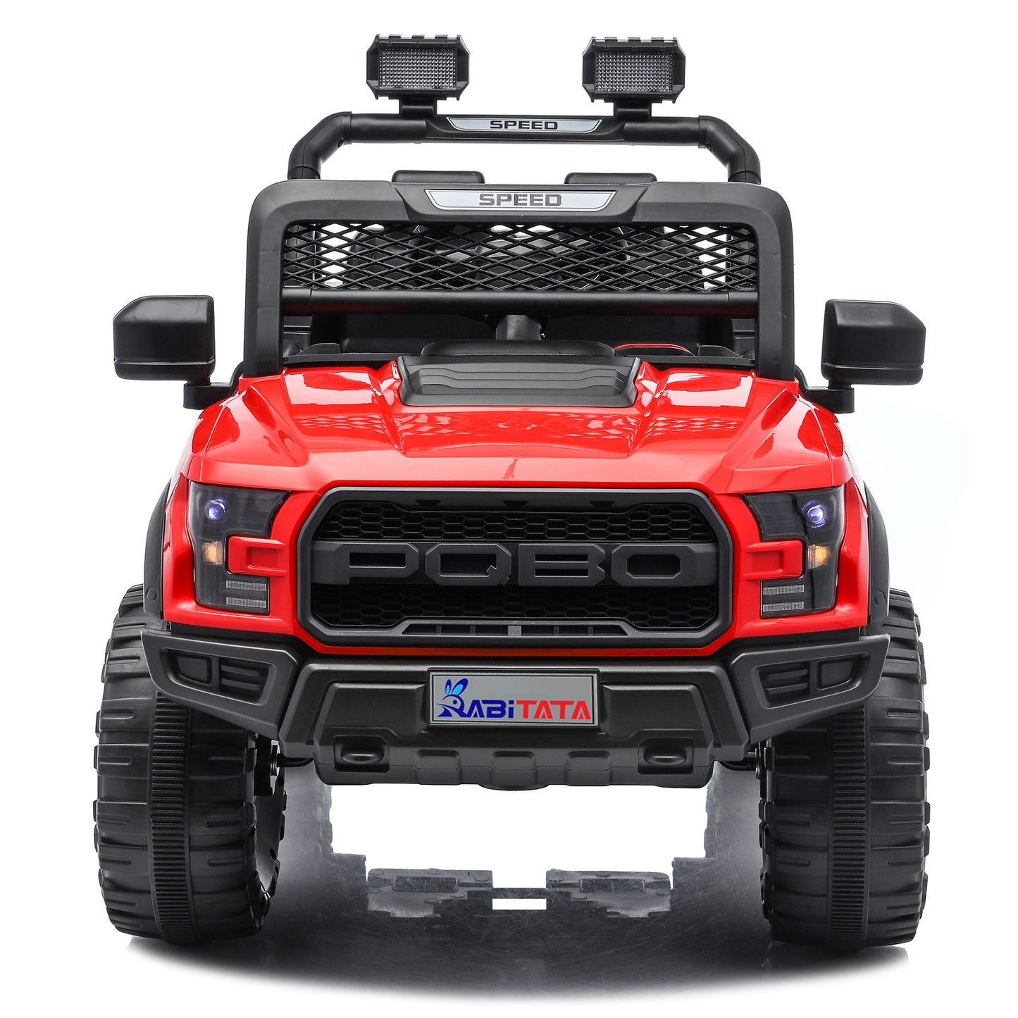 Kids Electric Ride On Car With Remote Control, LEd Lights, Music Player, Swing Function, 4 Wheel Shock Absorption - Red