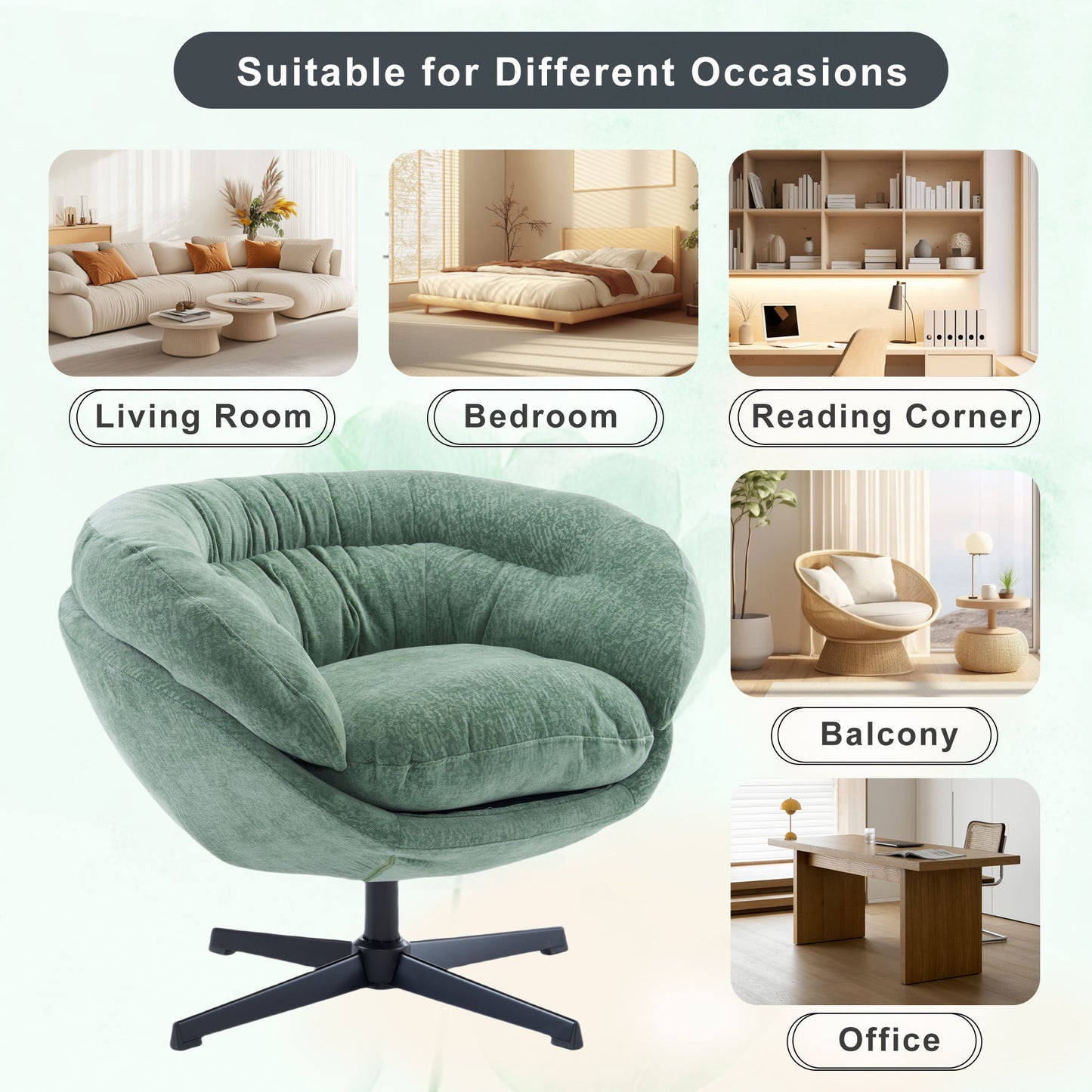 Modern Office Chair With 360 Degree Swivel