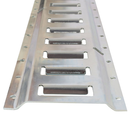 Universal E Track Tie-Down Rail Kit For Trucks, Vans, Garages - Silver
