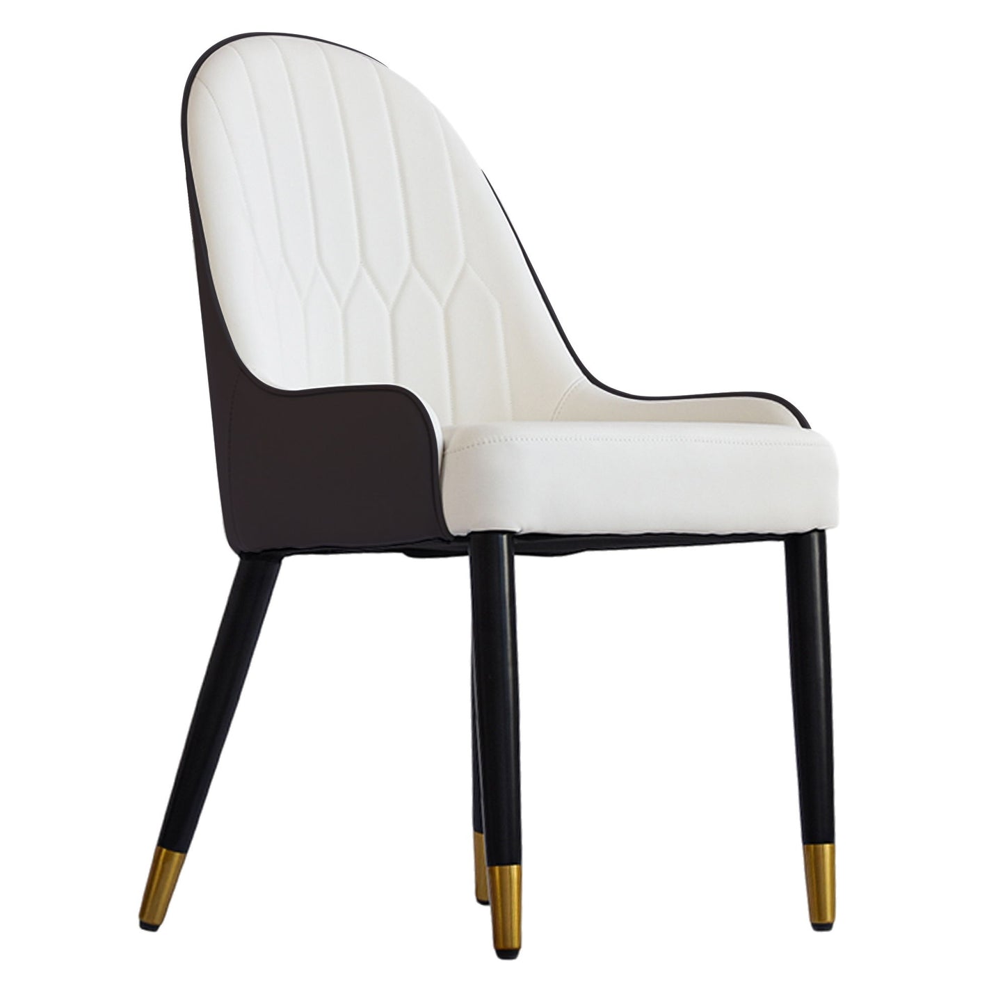 Modern Sponge-Filled Dining Chair, Solid Wood Metal Legs, Suitable For Restaurants, Living Rooms And Rooms (Set of 2)