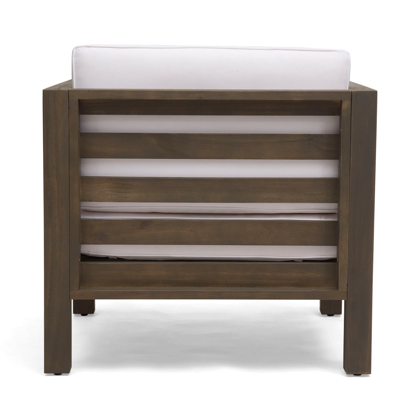 Outdoor Acacia Wood Patio Chair With Fabric Cushion