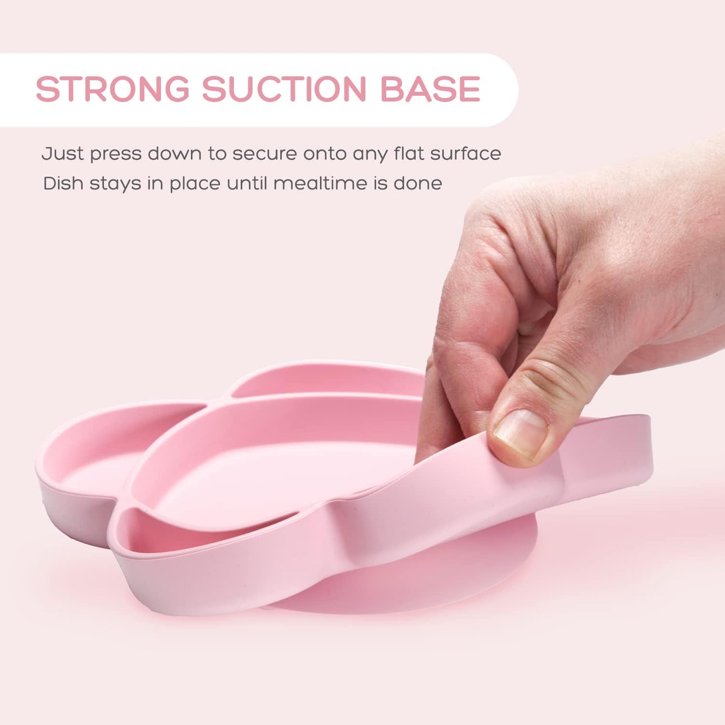 Baby Silicone Feeding Cloud Plate - Blush