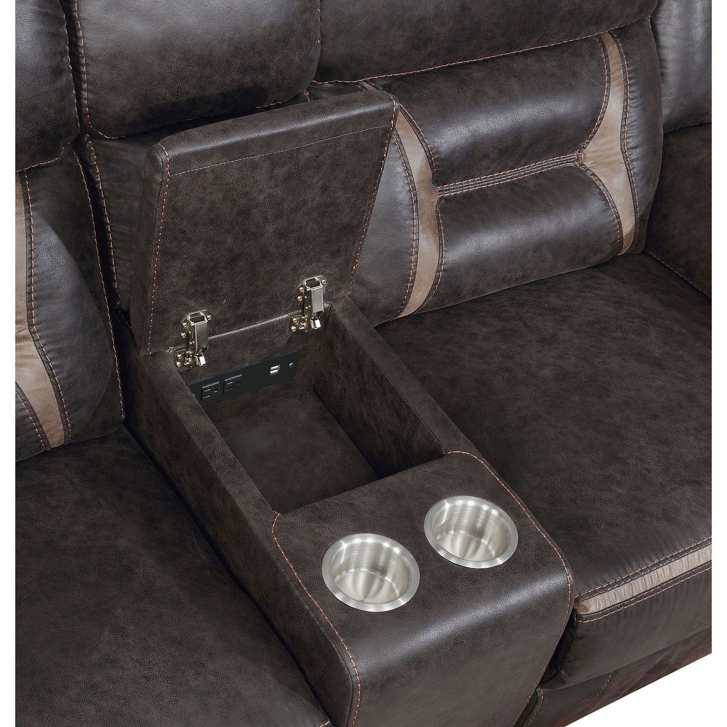 Brazelton - Glider Loveseat With Console