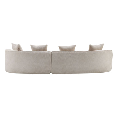 Elegant Curved Sectional Sofa With Full Foam Comfort