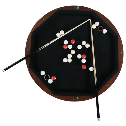 Calloway - Round Game Table With Pedestal Base - Dark Brown
