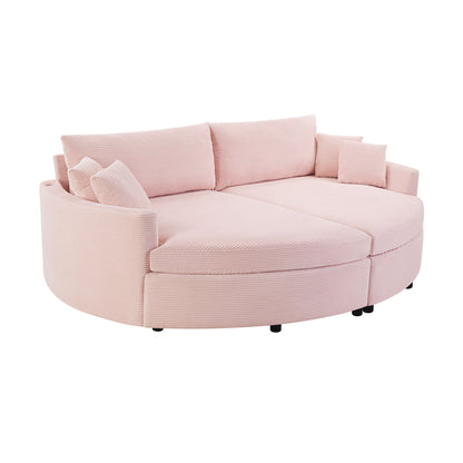 Oversized Double Chaise Lounge Sofa With USB Ports