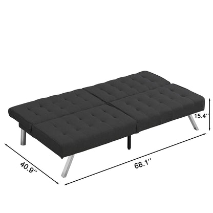 Modern Sofa Bed With Wood Frame And Stainless Legs
