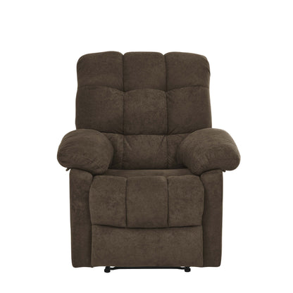 Devonaire - Manual Recliner With Padded Arms - Dark Brown