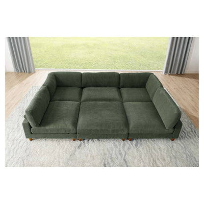 Modern Modular Sectional With Adjustable Back Support