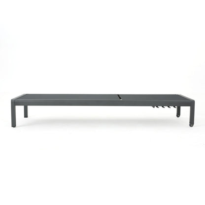 Outdoor Patio Chaise Lounge With 5 Reclining Positions