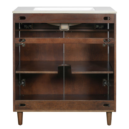 Modern Bathroom Vanity With Sink, Cabinet With Adjustable Shelf