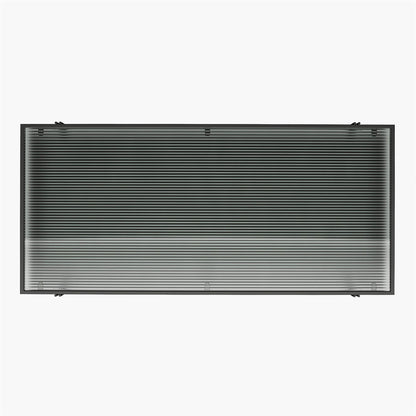 Vance - Computer Desk With Fluted Glass Desktop - Black