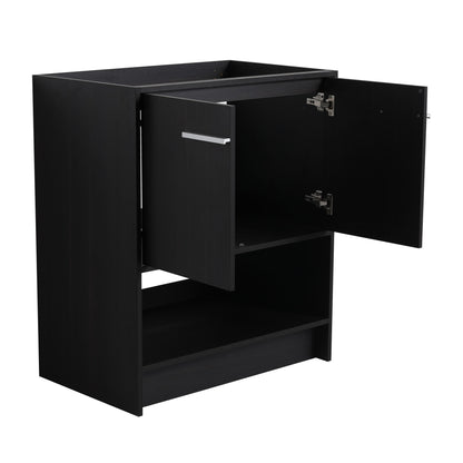 Modern Bathroom Vanity With Ceramic Sink, Freestanding Cabinet, Soft Closing Doors