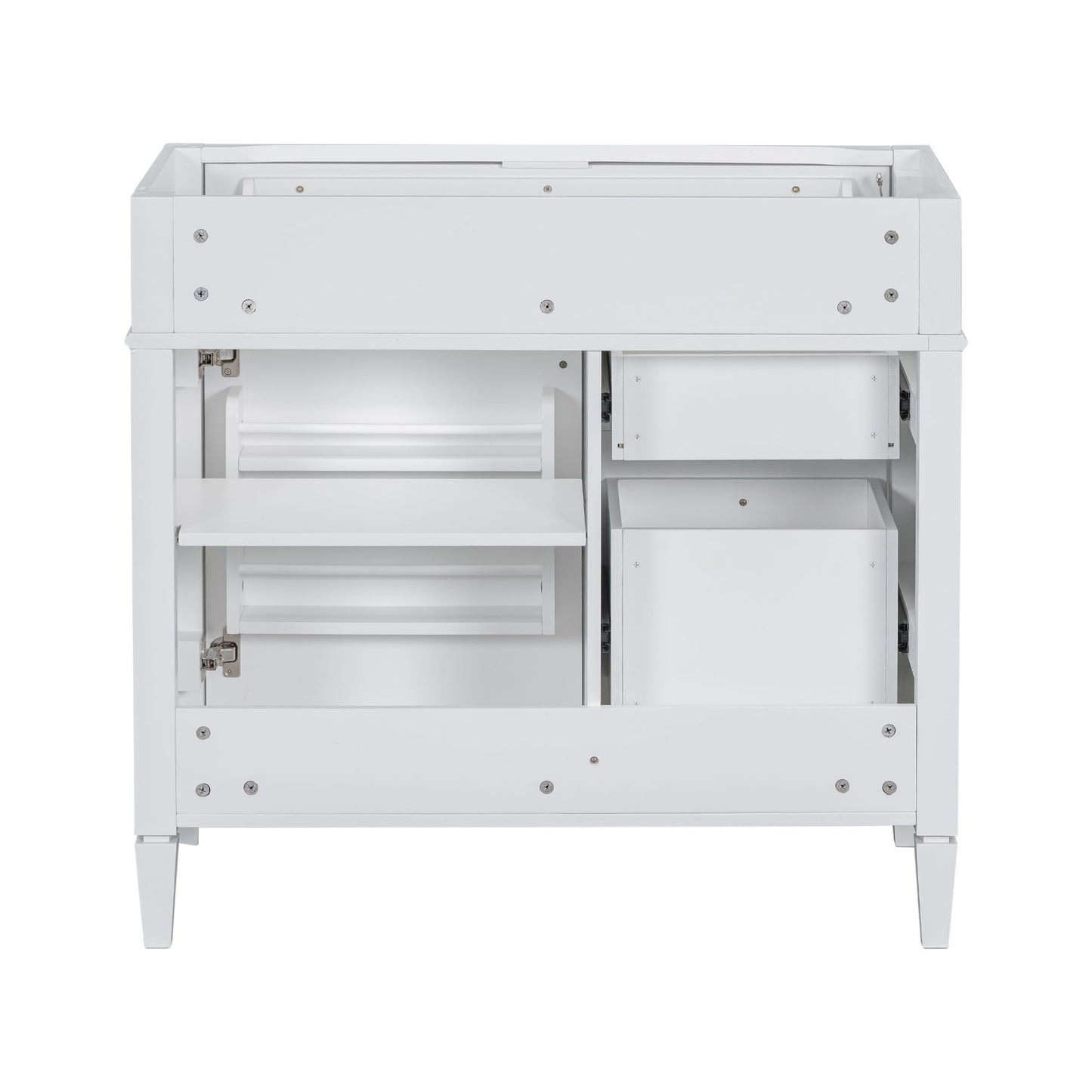 Bathroom Vanity With 2 Drawers And Tip-Out Drawer, Storage Cabinet