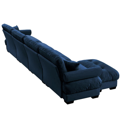 Super Comfort Oversized Modular Sectional Sofa With Movable Ottoman