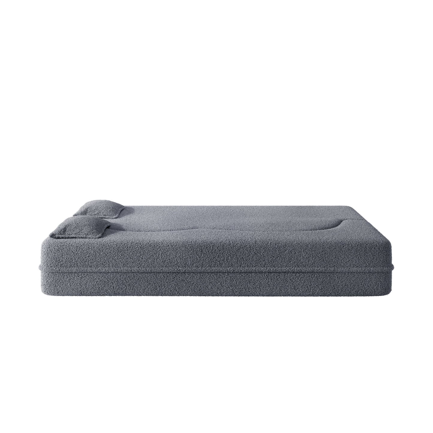 Modern Floor Sofa With 2 Pillows, Twin Size For Living Room