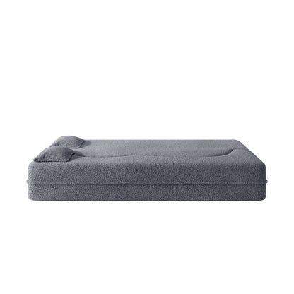 Modern Floor Sofa With 2 Pillows, Twin Size For Living Room