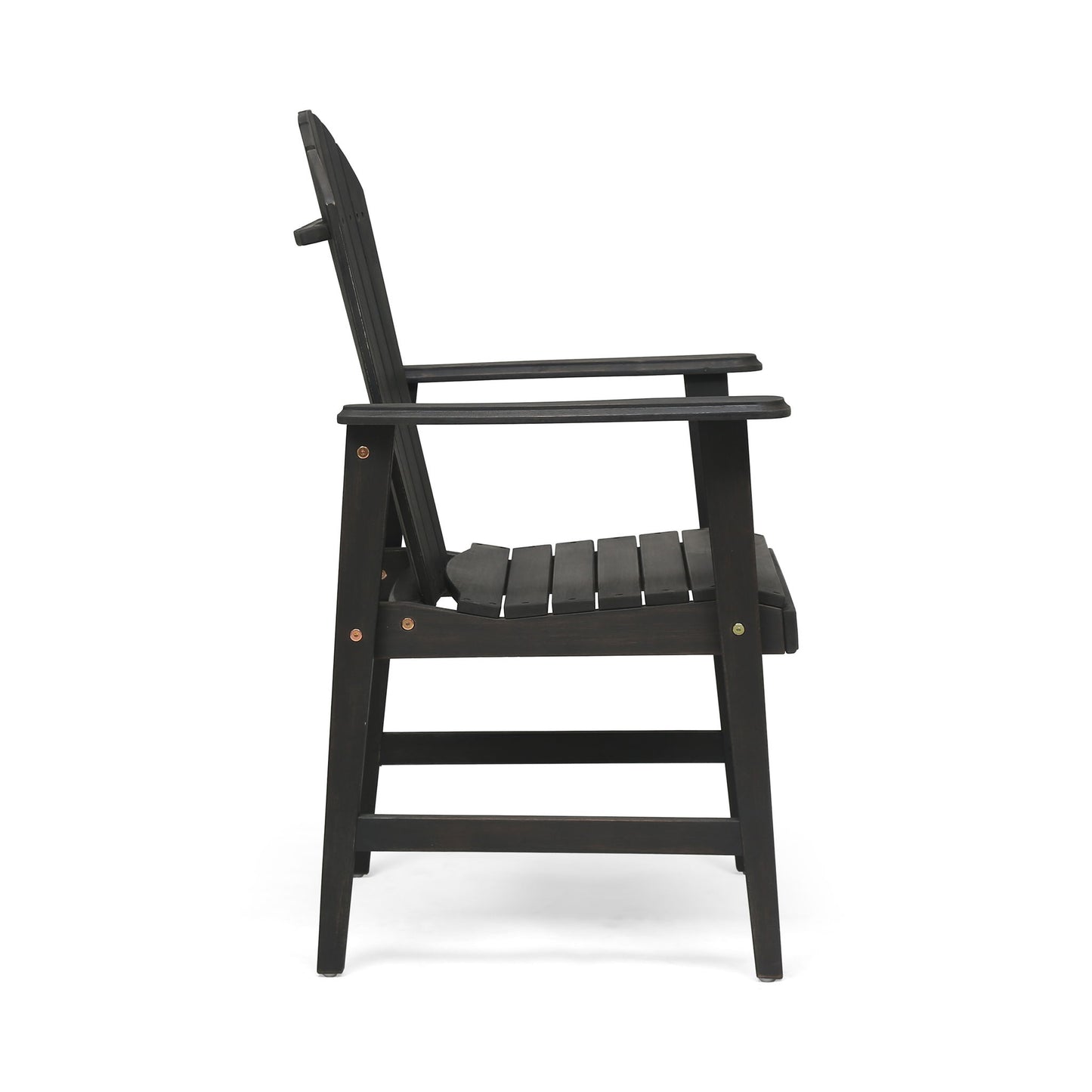 Outdoor Weather Resistant Acacia Wood Adirondack Dining Chairs (Set of 2)