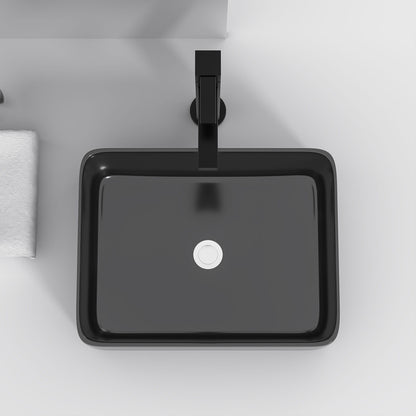 Modern European Design Ceramic Rectangular Vessel Bathroom Sink