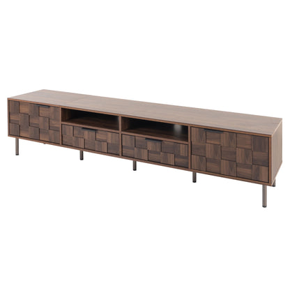 TV Stand With 2 Drawers, Media Console Table, Storage Cabinet With Cable Management