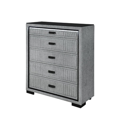 Isaiah - Upholstered Chest With LED Lighting