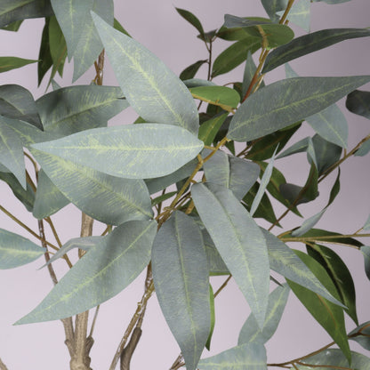 5Ft Realistic Artificial Eucalyptus Tree In Pot With Lush Leaves For Home Office Decor - Green Leaves