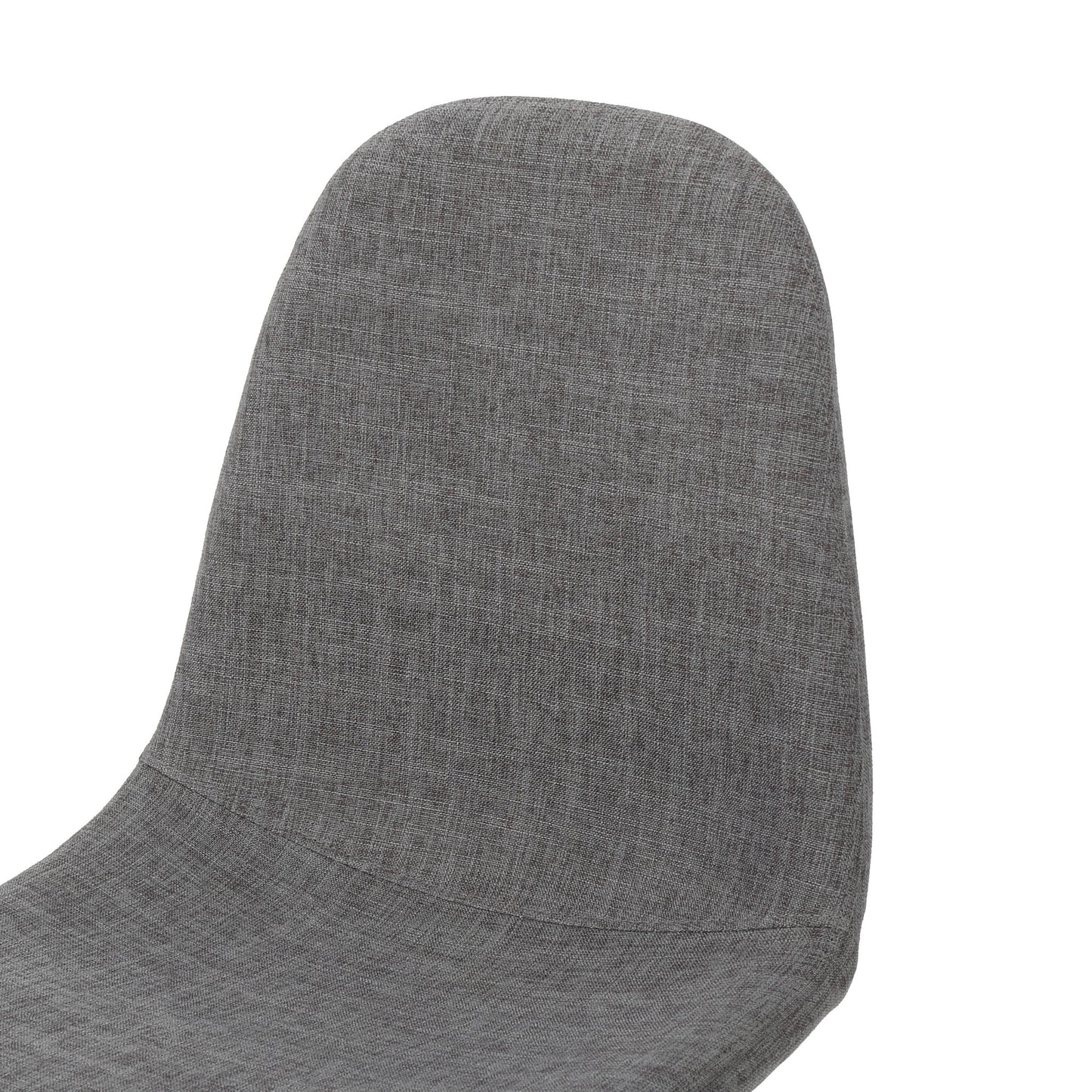 Modern Minimalist Fabric Dining Chair With Iron Legs