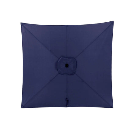 Rectangular Patio Umbrella With Crank Tilt, Polyester UV-Resistant Canopy