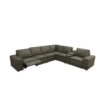 Upholstered Large Arms Sectional With Recliner Seats